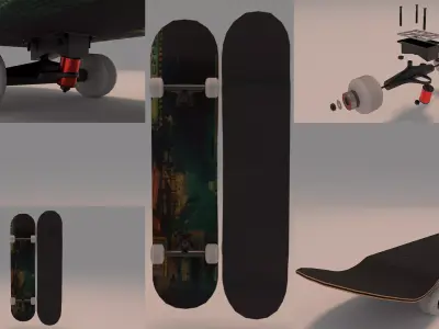 Tokyo Nights Skateboard 3D model