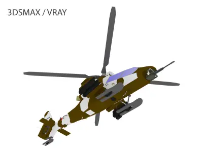 OH-1 KAWASAKI Low-poly 3D model