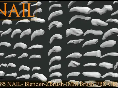 85 Nail -Character And Creature Brush-Dragon-Character-Vol 01 3D model