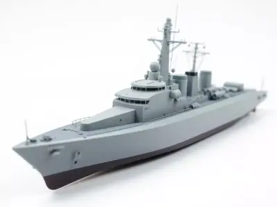 Navy Frigate Warship model pack Low-poly 3D model
