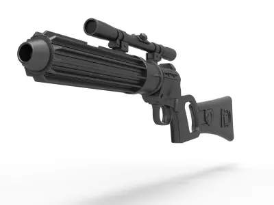 Boba Fett blaster carbine EE-3 from the movie Star Wars ROTJ 3D model