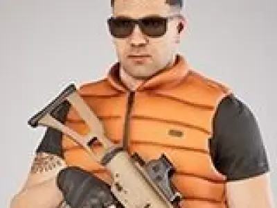 Casual Soldier 24 Low-poly 3D model