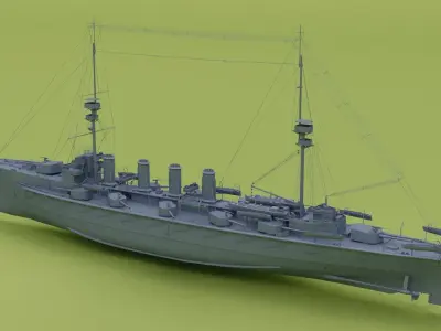 HMS Minotaur Class - cruiser 3D model