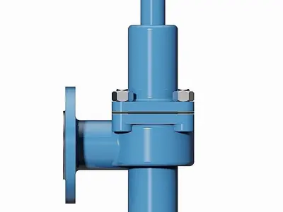 Pressure Safety Valves - DIN Flanged Ends - 3D model
