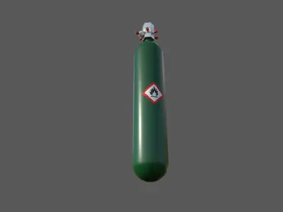 Oxygen tank Low-poly 3D model