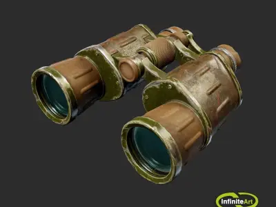 Binoculars Low-poly 3D model