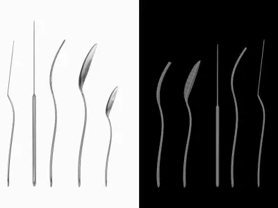 Generic Cutlery 9 Pieces COLLECTION 3D model