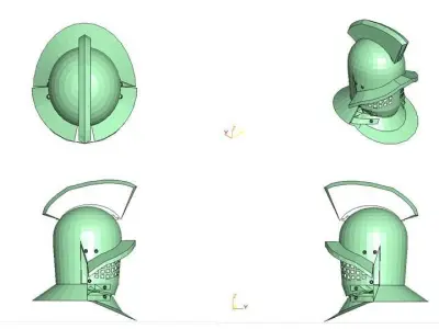 Ancient Combat Helmet - Roman Gladiator 3D model