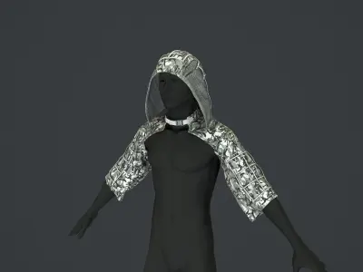 Viper  2 Ghillie hood Low-poly 3D model