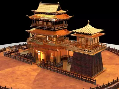 Chinese ancient palace 3D model