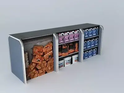 Outdoor boxes type 1 Statoil Fuel Retail Riga Latvia Free 3D model
