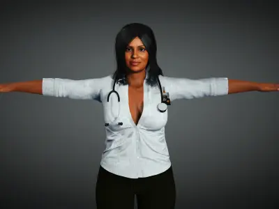 Doctor Realistic and Rigged Character Game Ready  3D model