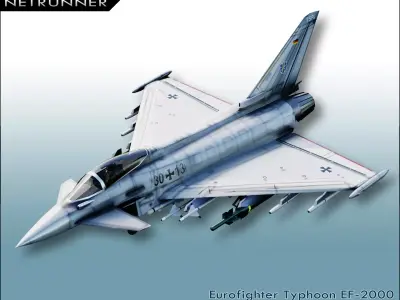 Eurofighter Typhoon EF-2000 Low-poly 3D model