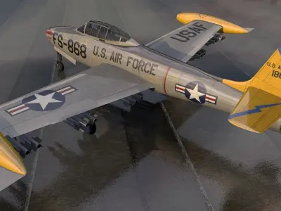 Republic F-84 Thunderjet 3D model