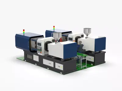 Automatic Bracket Loading Injection Machine 3D model