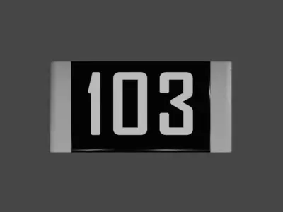 Resistor SMD - Electronic parts Low-poly 3D model