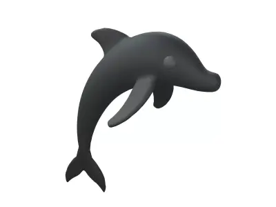 Dolphin Icon v1 001 Low-poly 3D model