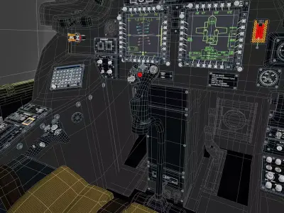 AH 64D Apache Longbow Helicopter Cockpit by NoneCG Free low-poly 3D model