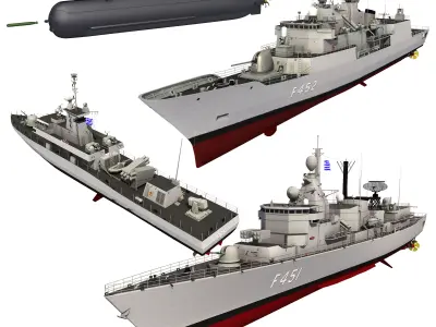 HELLENIC NAVY GREEK NAVAL FORCES 3D model
