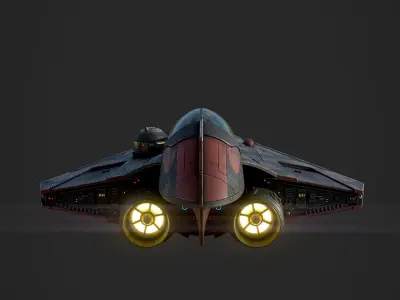 Star Wars Jedi Starfighter - Maul s Revenge Low-poly 3D model