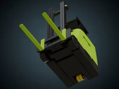 Forklift 2 Basic Low-poly 3D model