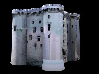 Tarascon Medieval Castle Low-poly 3D model