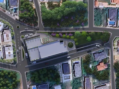  Modern Hospital Building Multi-Format 3D model