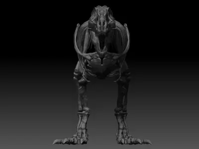 Dinosaur Tarbosaurus Bataar Full Set  3D model