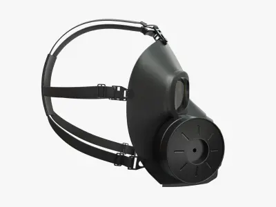 Military Gas Mask PBR Low-poly 3D model