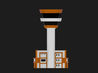 Don Muang International Airport DMK ATC tower 3D print model