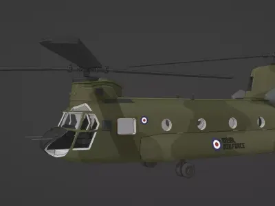 CH-47 Lowpoly Blender Low-poly 3D model