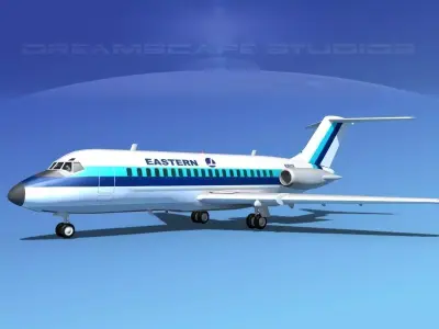 Douglas DC-9-20 Eastern Airlines 3D model
