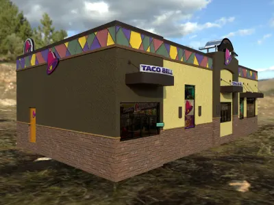 Taco Bell Low-poly 3D model