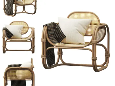 Marte Lunge chair Low-poly 3D model