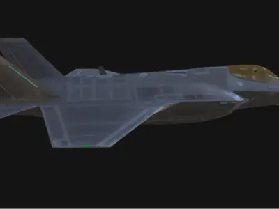 F-35A Lightning II 3D Model of Stealth Multirole Fighter Jet Low-poly 3D model