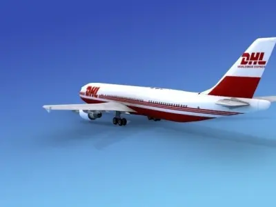 Airbus A300 DHL Cargo 1 3D model