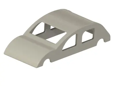 Car Outer Body Frame Free 3D model