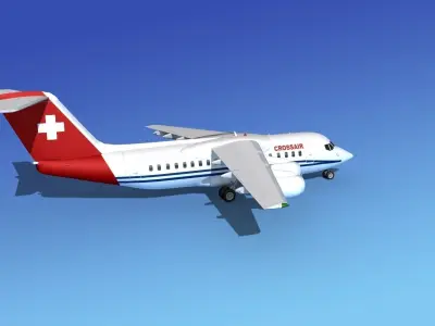 BAe 146-200 Crossair 3D model
