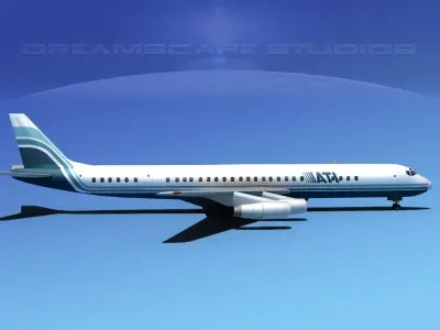 Douglas DC-8-63 Air Transport Intl 3D model