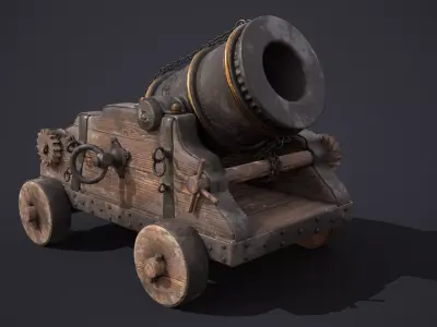 Old Cannon Mortar 3D model
