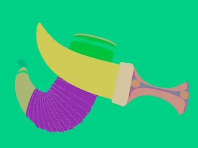 Yemeni knife 3D model