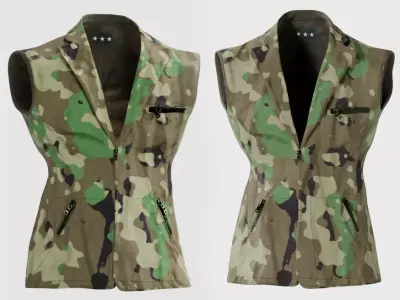 Tactical suit Vest  Low-poly 3D model