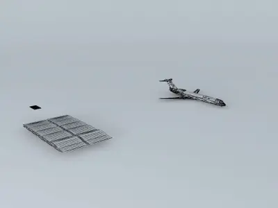 Golden Jet McDonnel Douglas Free 3D model