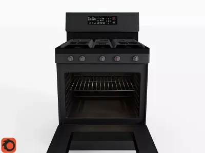 Modern Smart Stove Free low-poly 3D model