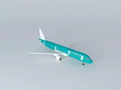MaoriContinental Airbus A321 Free 3D model