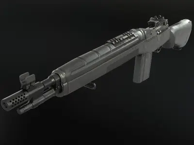 M1A Rifle Low-poly 3D model
