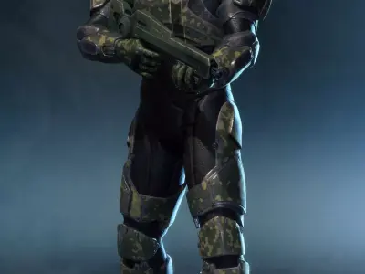 SCI FI Armor Low-poly 3D model