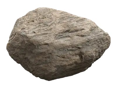  Cool Toned Brush Stroke Large Rock Boulder Model 