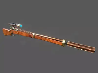 Steampunk Springfield 1903 Sniper Rifle Low-poly 3D model