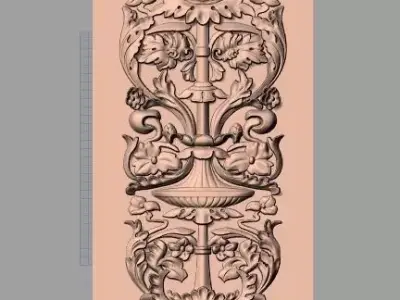 European furniture 3D relief models for CNC wood engraving E243 3D model